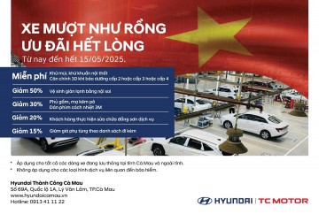 XE MƯỢT NHƯ RỒNG - ƯU ĐÃI HẾT LÒNG TẠI HYUNDAI THÀNH CÔNG CÀ MAU!